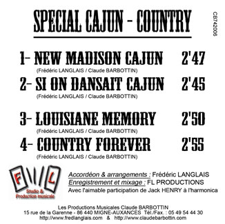 Claude Barbottin / Fr&eacute;d&eacute;ric Langlais Sp&eacute;cial Cajun-Country